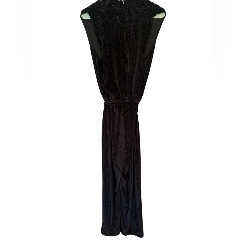 Michael Kors shimmery black and silver Elegant Black jumpsuit in size large, EUC - Picture 3 of 5